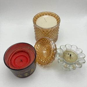Lote de tres objetos decorativos para velas - imagen 1