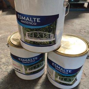 Conjunto de 3 Latas de Esmalte Sintético Blanco - imagen 3