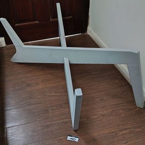 Base de mesa de comedor de diseño geométrico - Medias: 120 cm x 56,50 cm x 42 cm Alto - imagen 1