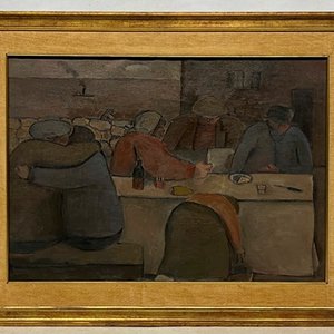 Obra "Almuerzo en el Cerro" de José Gurvich - Óleo sobre Tela 50x70 cm - imagen 2