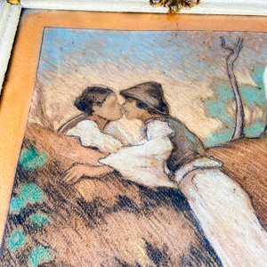 Cuadro lápiz color pareja 43 x 35 cm - imagen 3