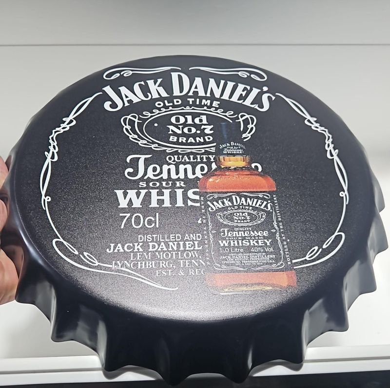 Cartel Decorativo Tapa Cerveza Jack Daniel's Old No. 7