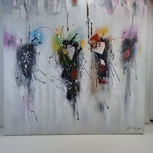 Cuadro Abstracto Moderno Firmado 100x100cm - imagen 1