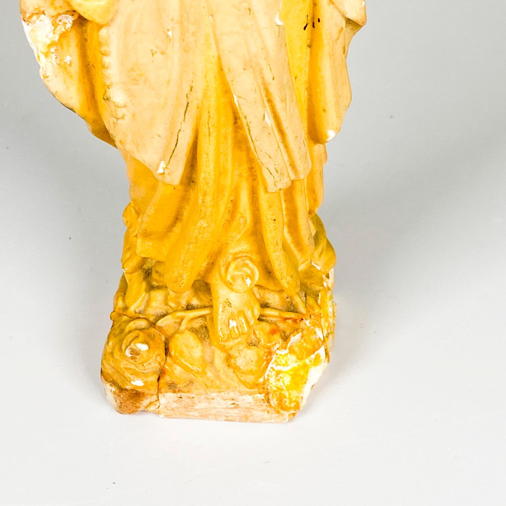 Figura de yeso virgen firmada, altura 25 cm - imagen 3