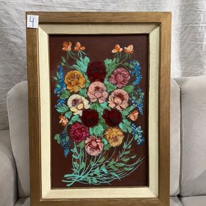 Cuadro de Flores con Marco de Madera (62x87 cm) - imagen 2