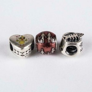 3 Pasadores de Plata con Piedras y Diseños Variados - imagen 2