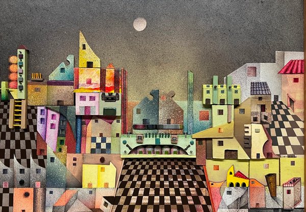 Pintura de Andrés Cortina 'Los tres patios' - imagen 1