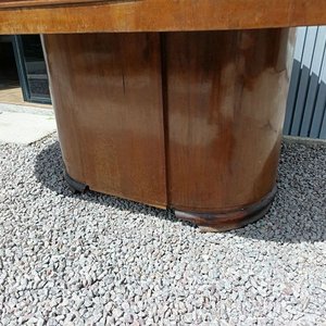 Mesa Oval Grande de Madera con Base - imagen 2