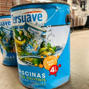 Lote x2 Latas de Base Solvente para Piscinas Tersuave 4L - imagen 2