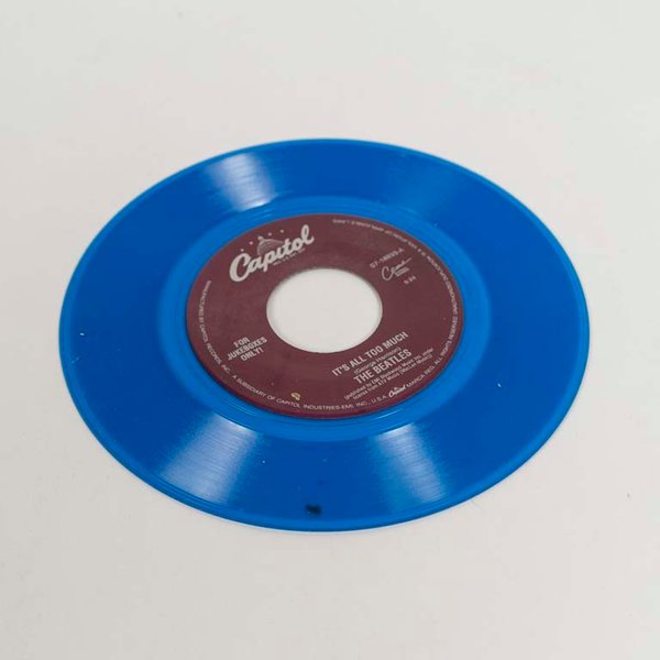 Disco Vinilo Single Capitol "It's All Too Much" Edición Coleccionista Azul USA