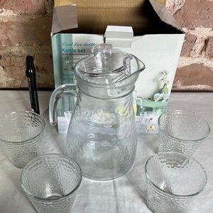 Jarra y 4 Vasos de Vidrio Transparente - imagen 7