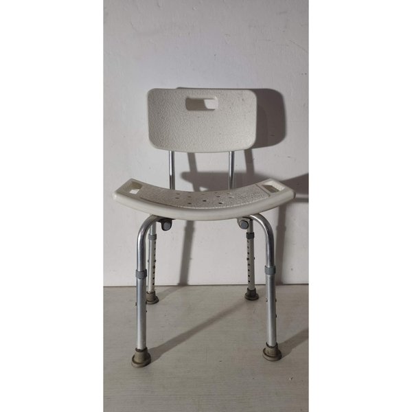 Silla sanitaria para baño con respaldo y patas ajustables