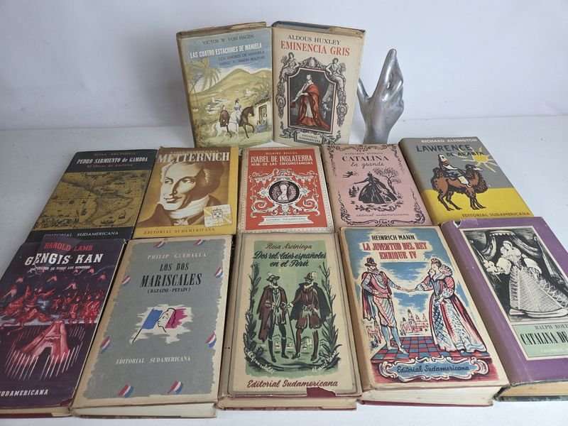 Colección de 12 antiguos libros editorial Sudamericana sobre personajes de la historia - imagen 5
