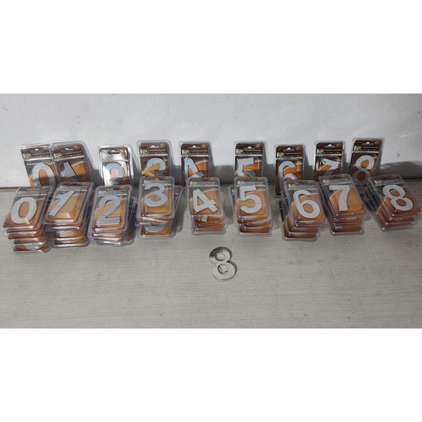 Números Adhesivos para Puerta en Acero Inoxidable (0-9)