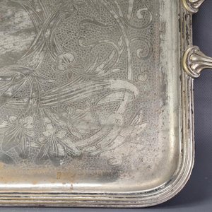 Bandeja Christofle Art Nouveau con asas, 51x36cm - imagen 6