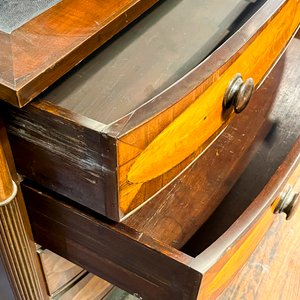 Bureau Secretaire Inglés de Caoba con Puertas Acristaladas y Cajones - imagen 4