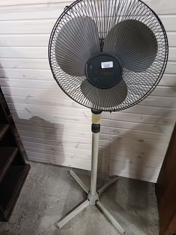 Ventilador de Pie James Negro y Gris