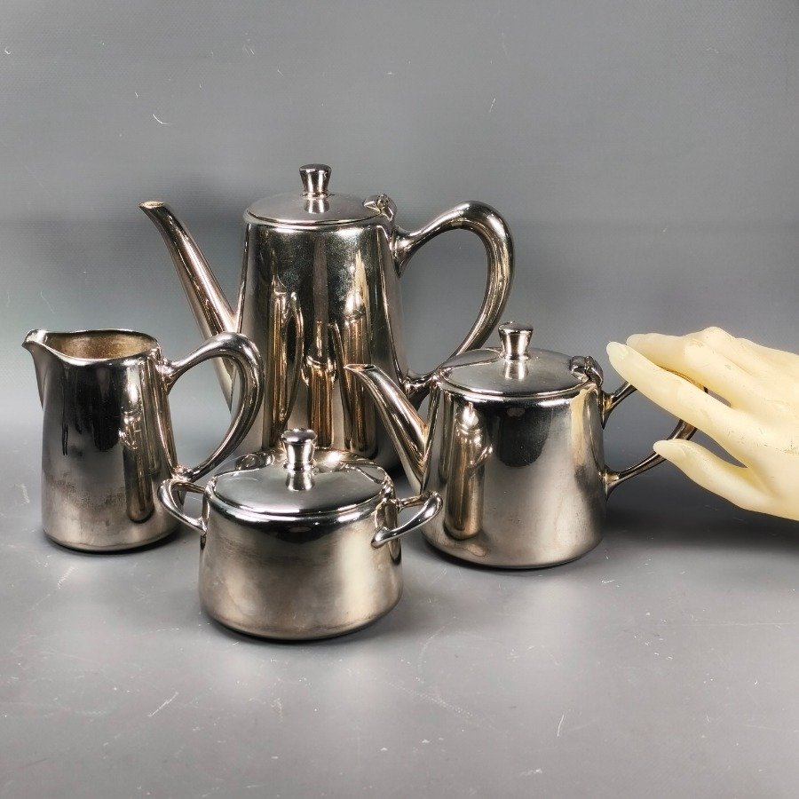 Servicio de té y café Christofle en plata - imagen 3
