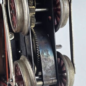 Tren de Juguete Antiguo con Vagones y Rieles Alemanes - imagen 5
