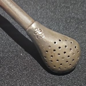 Bombilla de Plata y Oro para Mate, Excelente Estado - imagen 6