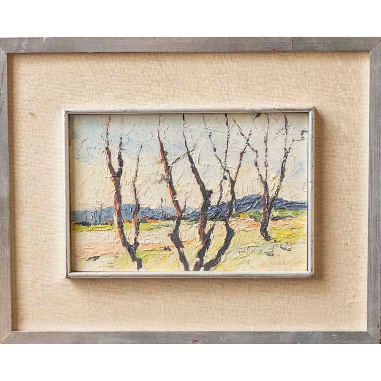 Óleo "Paisaje con Árbol" - Marco y Lienzo Incluidos