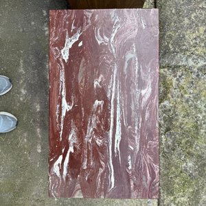 Mesa Auxiliar Rectangular con Tapa de Mármol Sintético y Patas de Madera - imagen 3