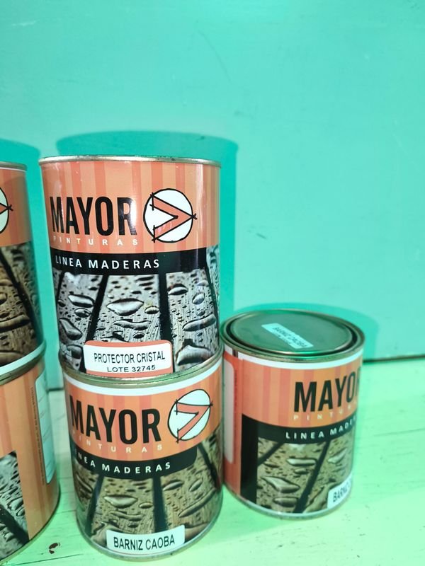 6 latas de pintura barniz y protector - imagen 3