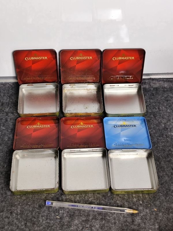 6 Cigarreras Metálicas Antiguas Clubmaster Mini