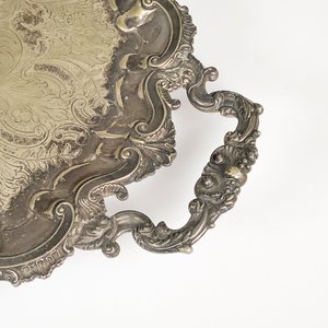 Bandeja Antigua de Metal Inglés EPNS con Asas Decoradas - imagen 3
