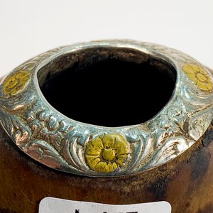 Mate Galleta con Virola de Platería Criolla - Marrón Claro - imagen 2