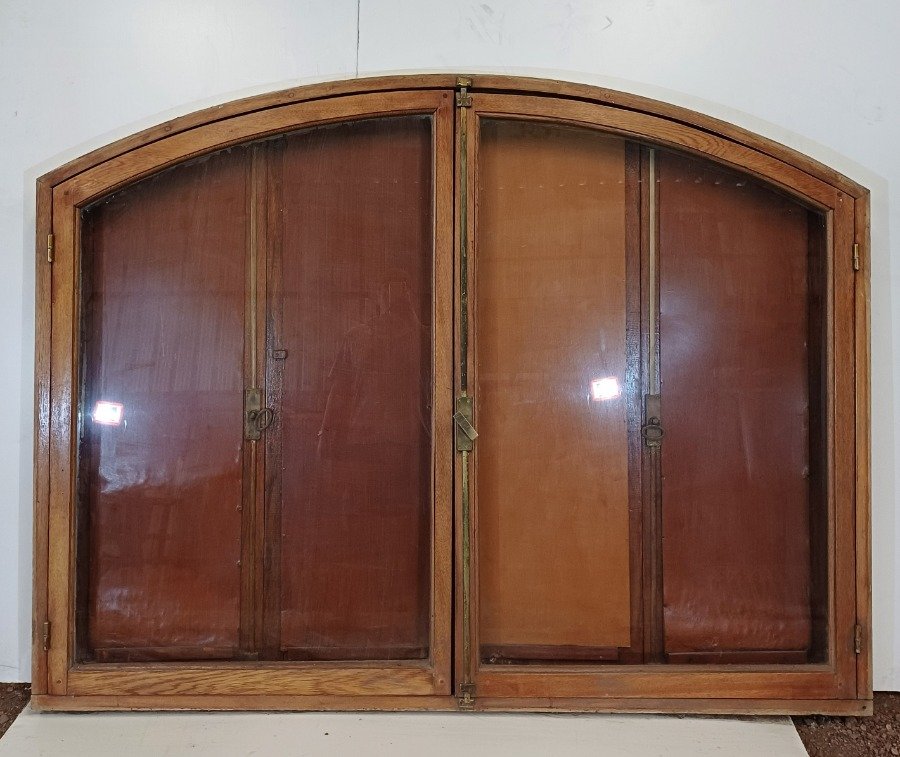 Ventana arco carpanel con dos hojas batientes y cuatro celosías - imagen 3