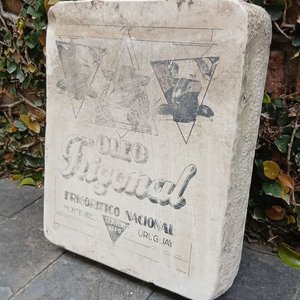 Piedra Litográfica Original "Óleo Frigonal" Frigorífico Nacional Montevideo - imagen 2