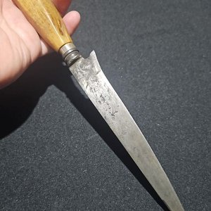 Cuchillo Franz Wenk Solingen Cabo Guampa Rubia Hoja 18 cm - imagen 2
