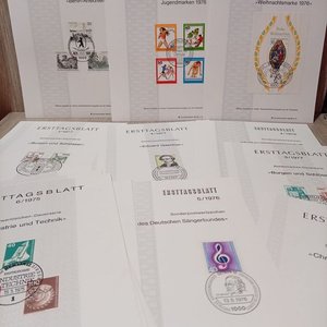 Lote siguiente: Lote de 15 Hojas de Sellos Primer Día de Alemania (1970)