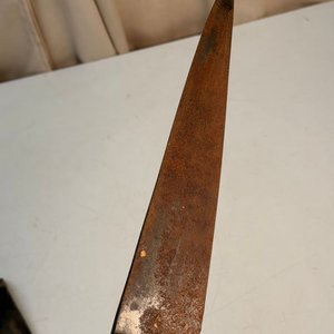 Cuchilla Antigua con Vaina de Cuero y Marca "La Uruguaya" - imagen 4