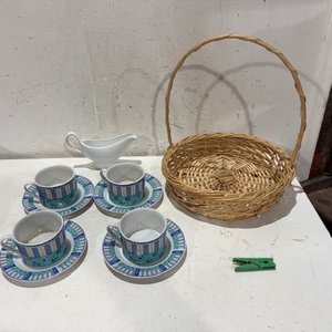 Lote anterior: Juego de Tazas de Té con Canasta y Lechera