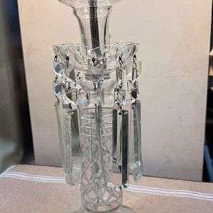 Lámpara de Mesa de Cristal Tallado con Dos Luces y Tulipa Esmerilada - imagen 8