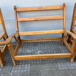 Juego de Living Madera Paraíso: Sofá 2 Cuerpos Desarmado y 2 Sillones Individuales - imagen 6