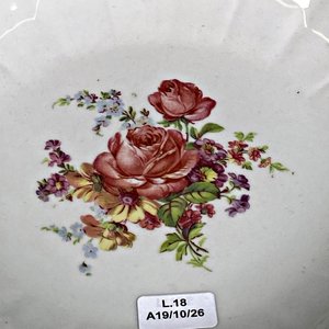 Centro de Loza Alemana con Decoración Floral - Diámetro 26 cm - imagen 3
