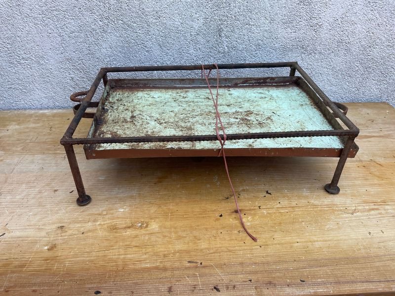 Bandeja de Camping con Soporte de Hierro