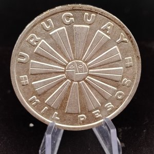 Moneda de Plata Uruguay FAO 1969 - 1000 Pesos - imagen 4