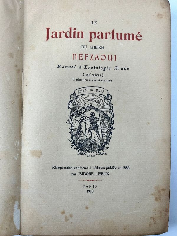 Manual de erotología árabe del siglo XVI, reimpresión revisada de París 1910 - imagen 2