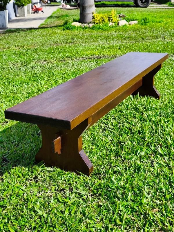 2 Bancos de Madera Maciza Estilo Rústico
