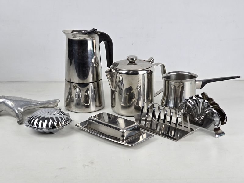 Lote de Utensilios de Cocina y Servir en Acero Inoxidable