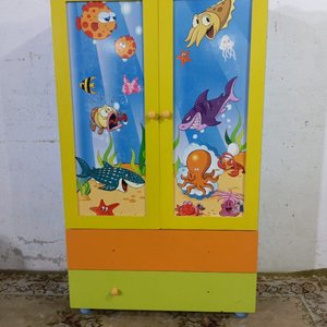 Ropero Infantil 2 Puertas y 2 Cajones con Diseño Marino - imagen 6