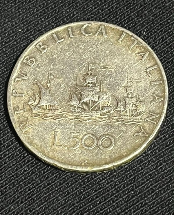 Moneda Italiana 500 Liras de Plata de 1958 - imagen 1