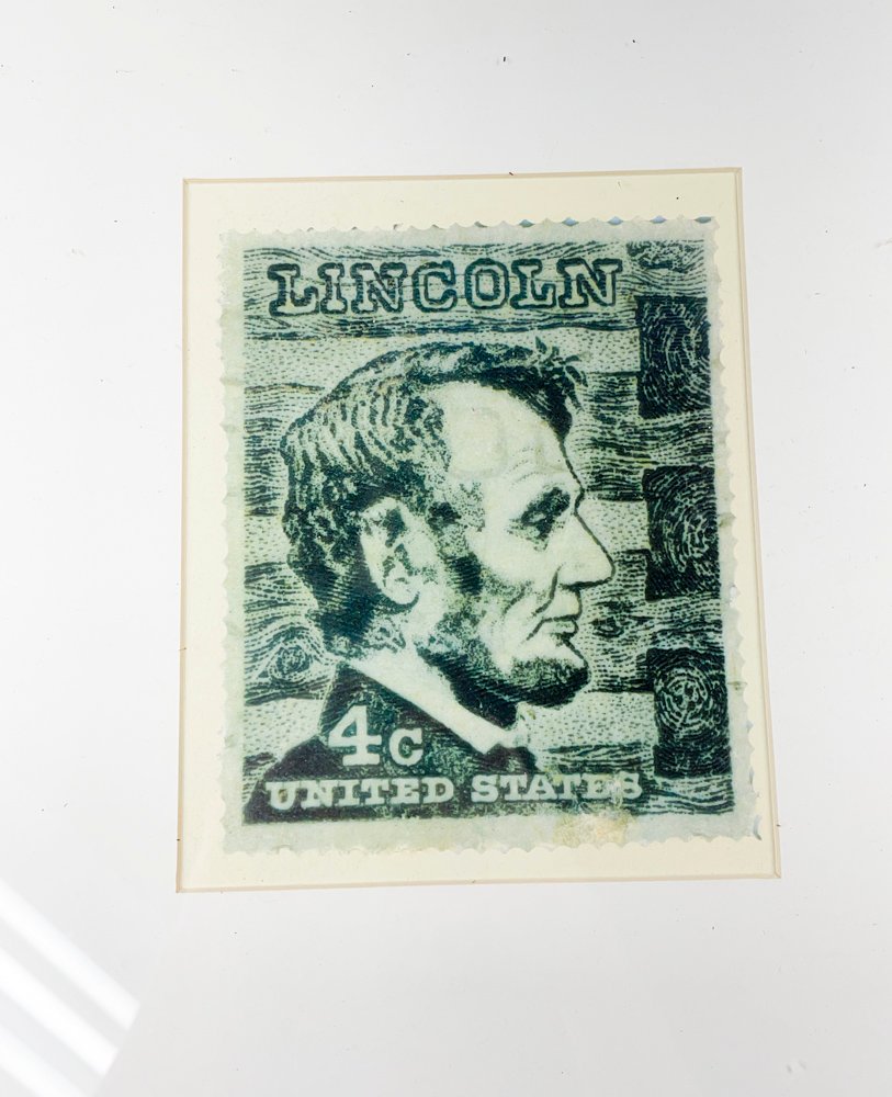 Cuadro de Abraham Lincoln con sello postal - imagen 2