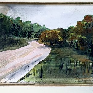 Acuarela "Paisaje Campestre" Firmada Jacqueline (2003) - imagen 2