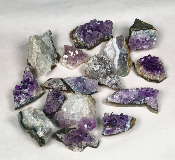 Lote de 16 Piedras Amatista Naturales Variadas - imagen 1
