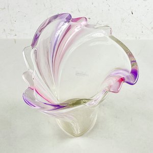 Florero de Vidrio Hialino con Detalles en Lila y Rosa - imagen 2